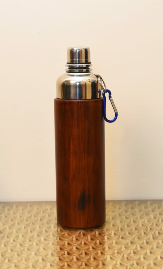 Bamboo and Stainless Steel Thermos Bottle 2