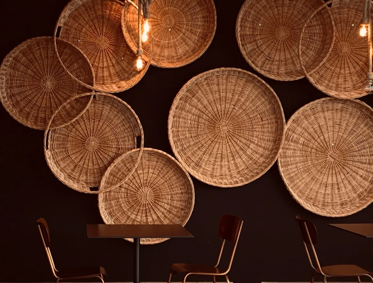 Cane Tray Wall Installation