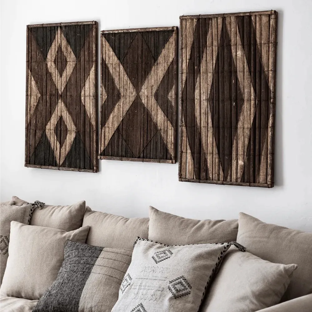Exotic Naga Bamboo Panel Décor Set
