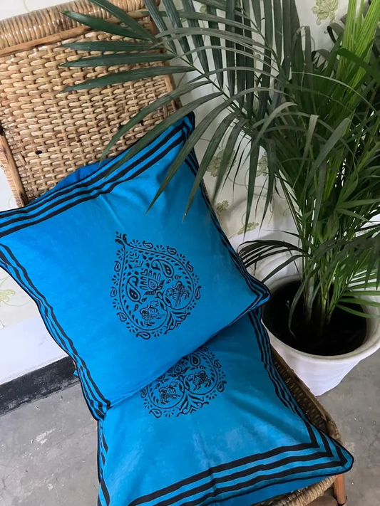 Blue Kingkhap Cushion Cover (Set of 2)