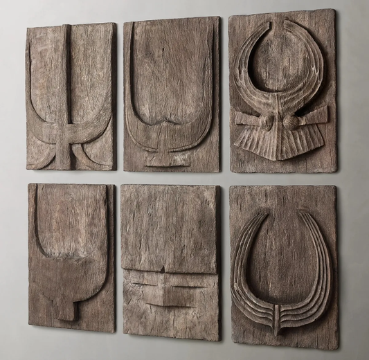 Exotic Naga Gamari Wood Panel Décor Set