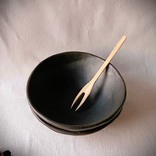 Black Pottery Bowl