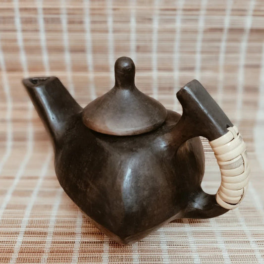 Black Pottery Tea Pot 4