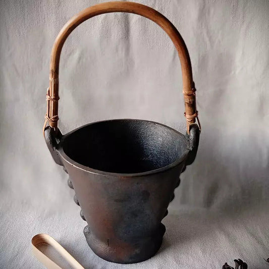 Black Pottery Bucket